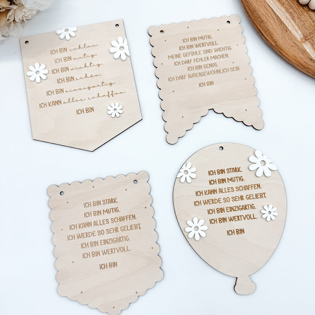Affirmationen Wandbehang, Affirmationen Kinder - Laserdatei