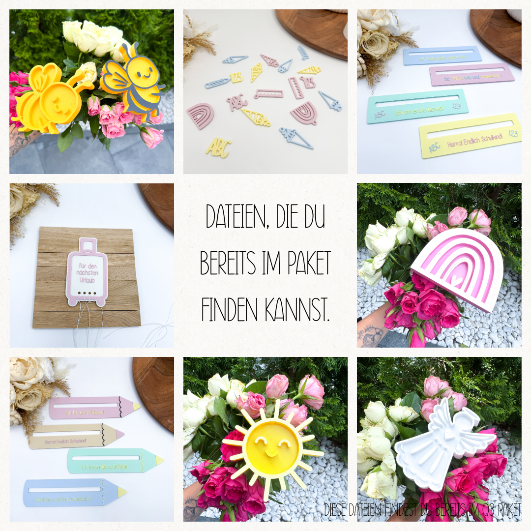 3D Druckdateipaket Q3 - mindestens 30 Dateien