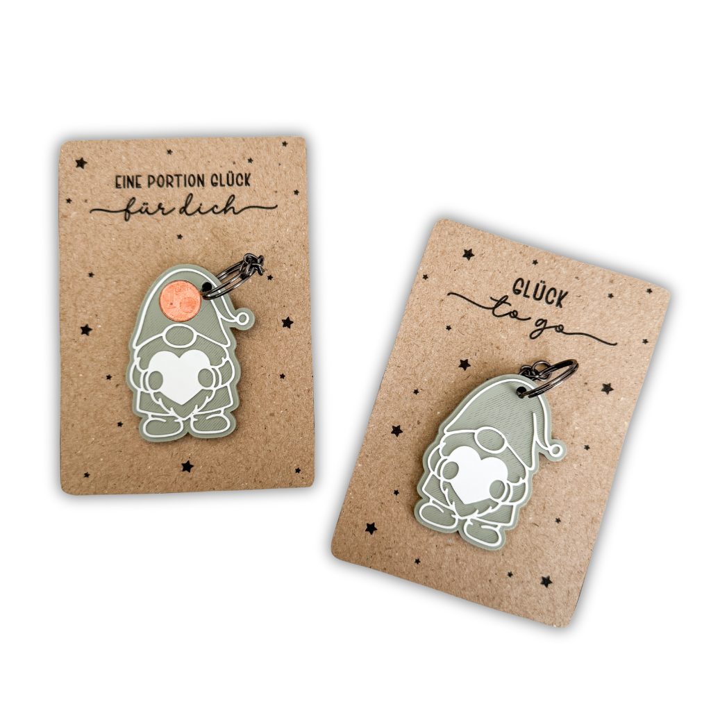 Glücksbringer Silvester Wichtel mit Herz - 3D Druckdatei