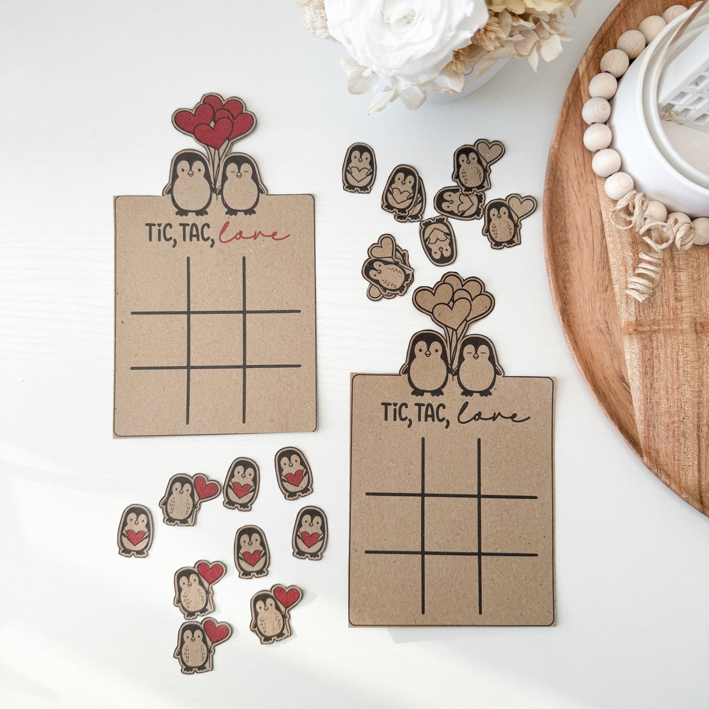 Druckvorlage Tic Tac Toe, Herzensmensch