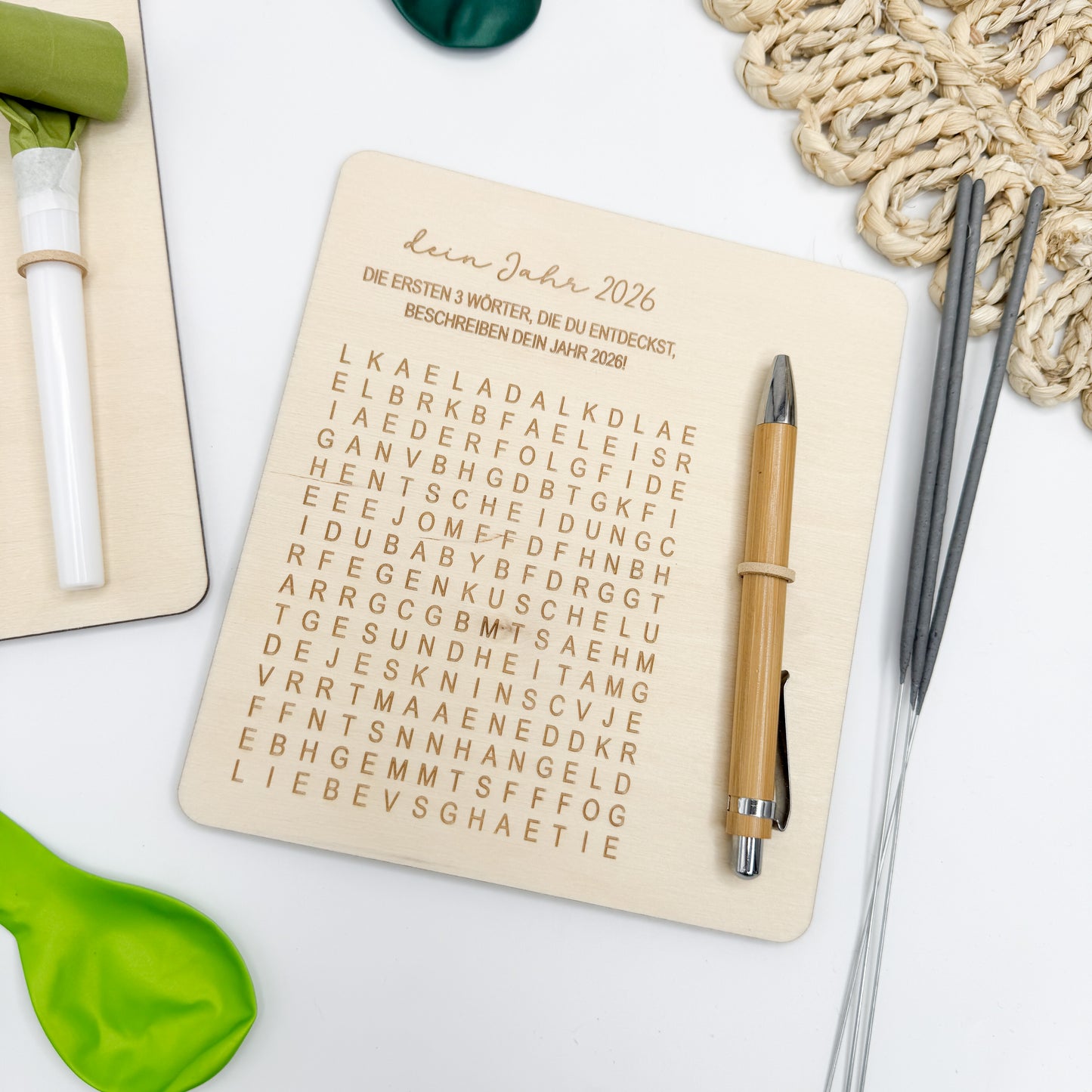 2 Kreuzworträtsel, Buchstabensalat, Mitbringsel Silvester - Laserdatei