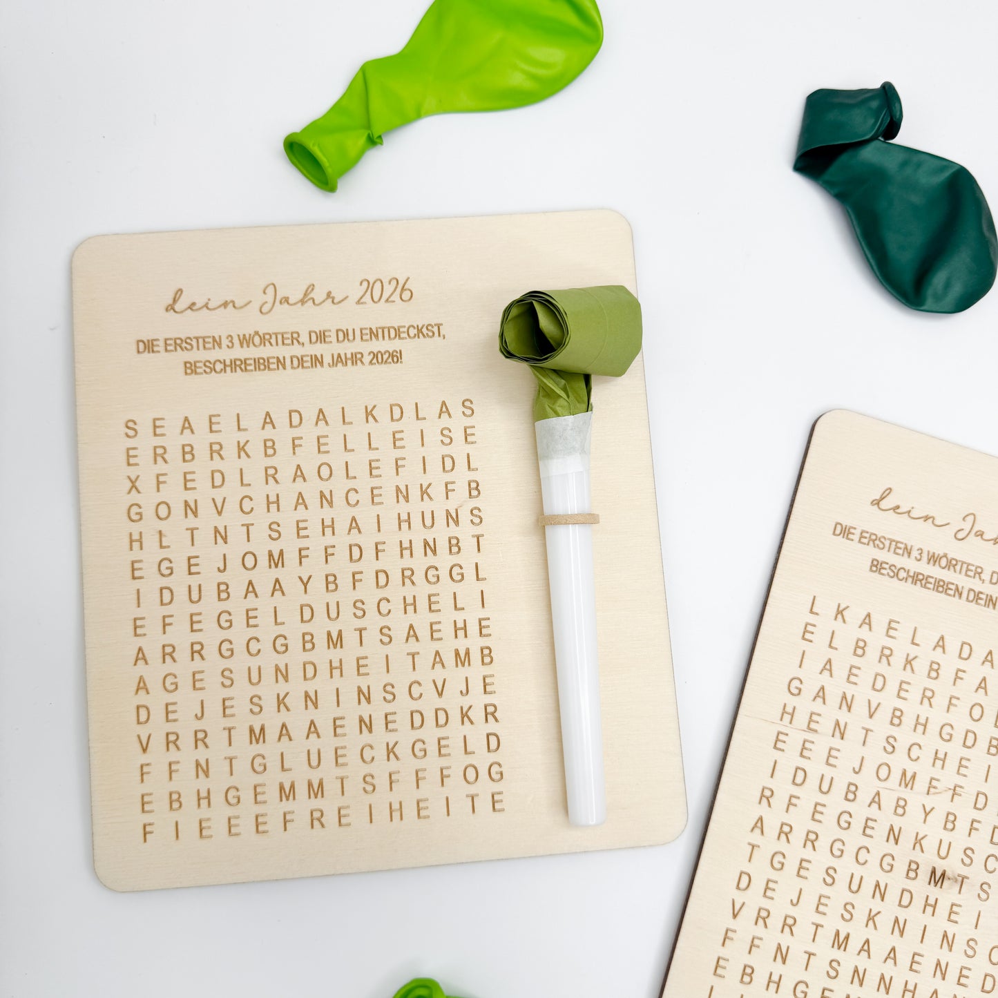 2 Kreuzworträtsel, Buchstabensalat, Mitbringsel Silvester - Laserdatei