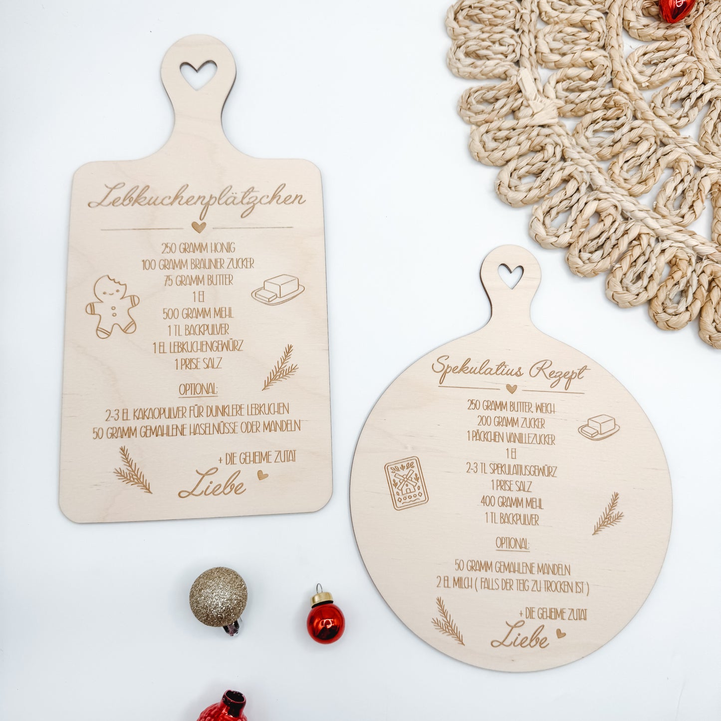 Rezepte Weihnachten Lebkuchen und Spekulatius - Laserdatei