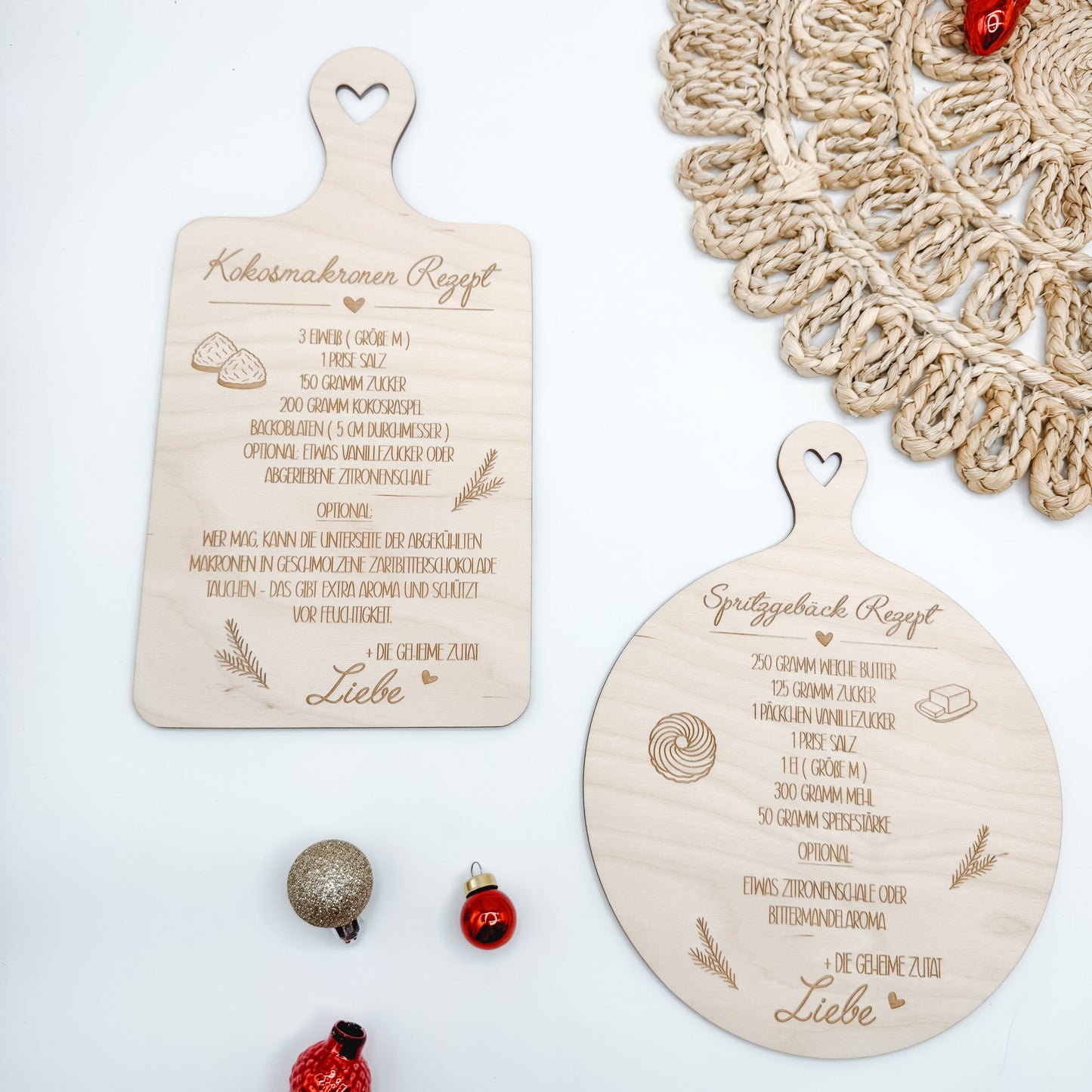 Rezepte Weihnachten Kokosmakronen und Spritzgebäck - Laserdatei