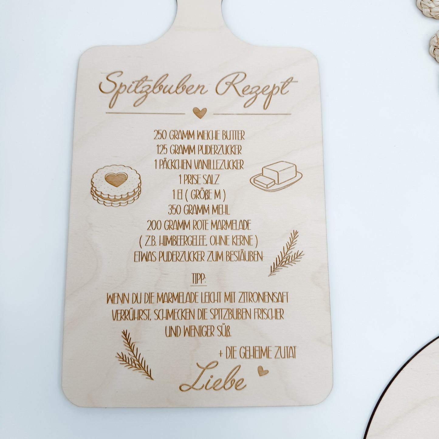 Rezepte Weihnachten Spitzbuben und Mürbeteig - Laserdatei