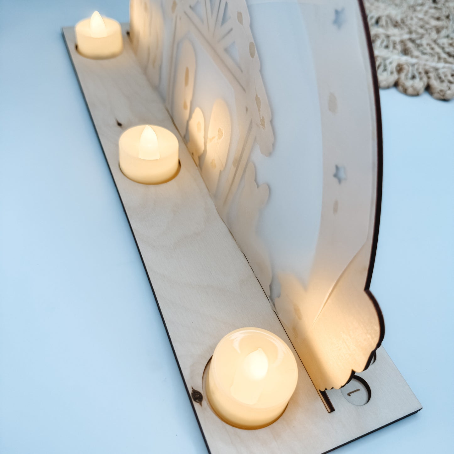 Krippe Aufsteller 3mm und 4mm mit Licht - Laserdatei