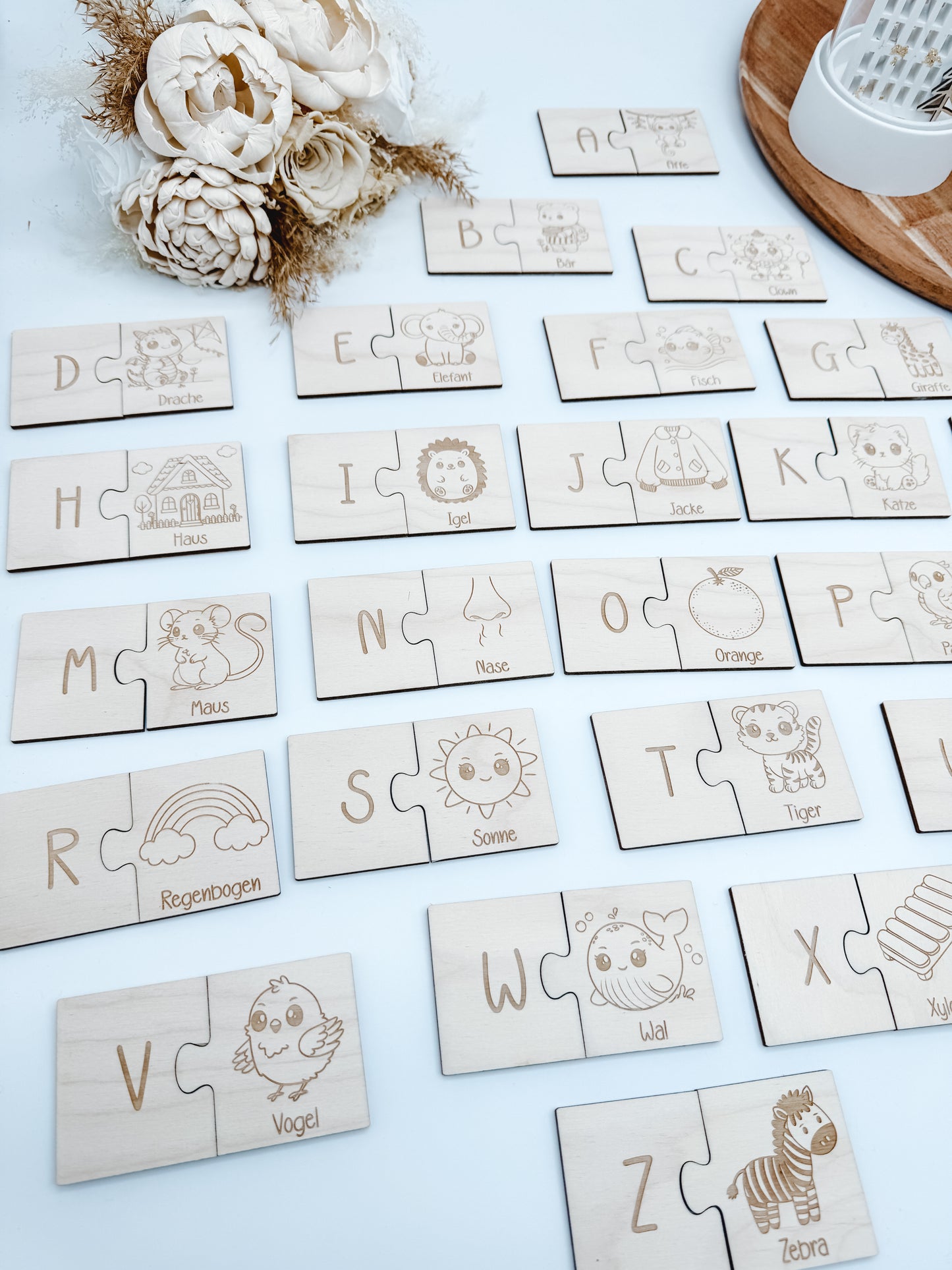 ABC Puzzle mit Bildern - Laserdatei