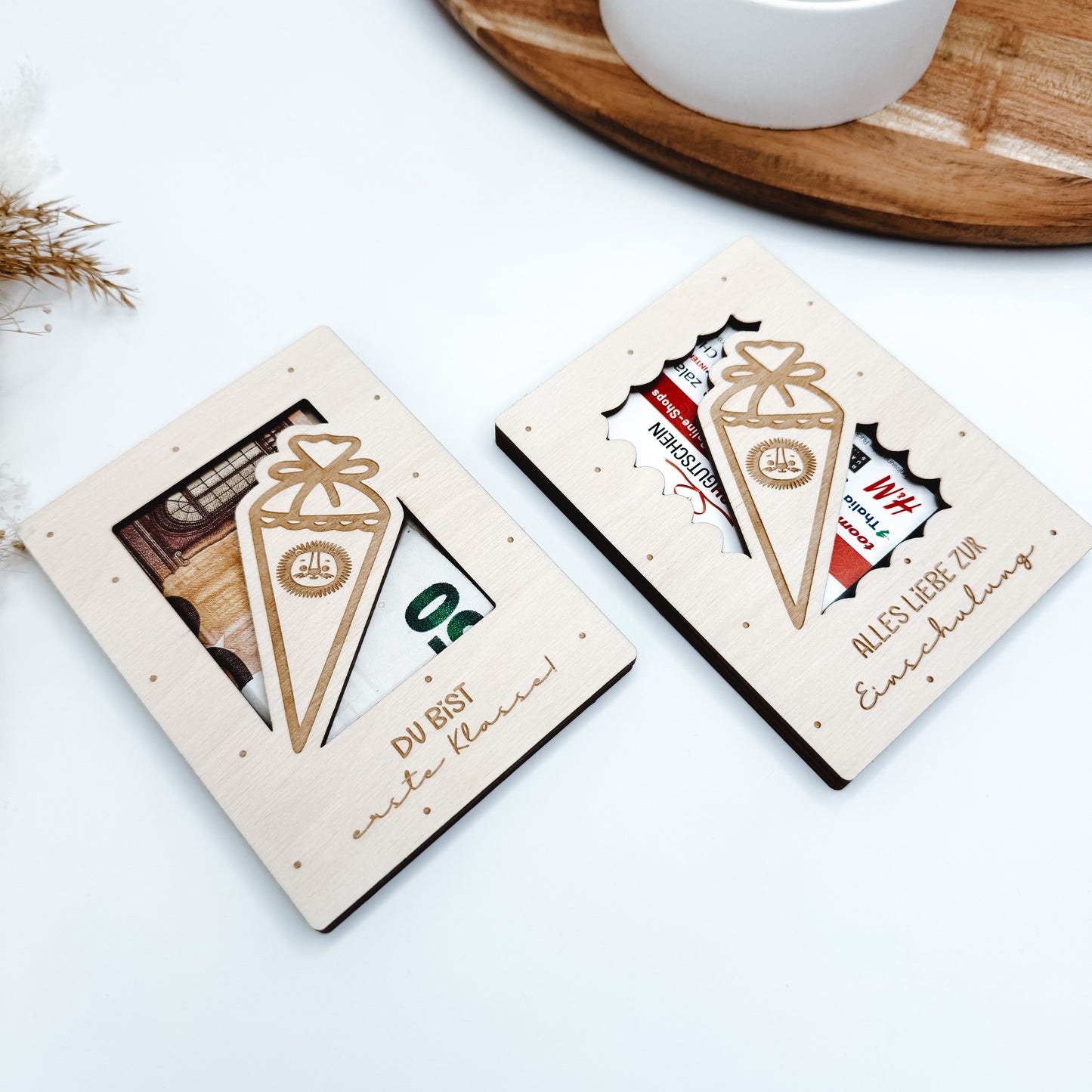 Geldgeschenk, Gutscheinhalter Einschulung, Zuckertüte Löwe - Laserdatei