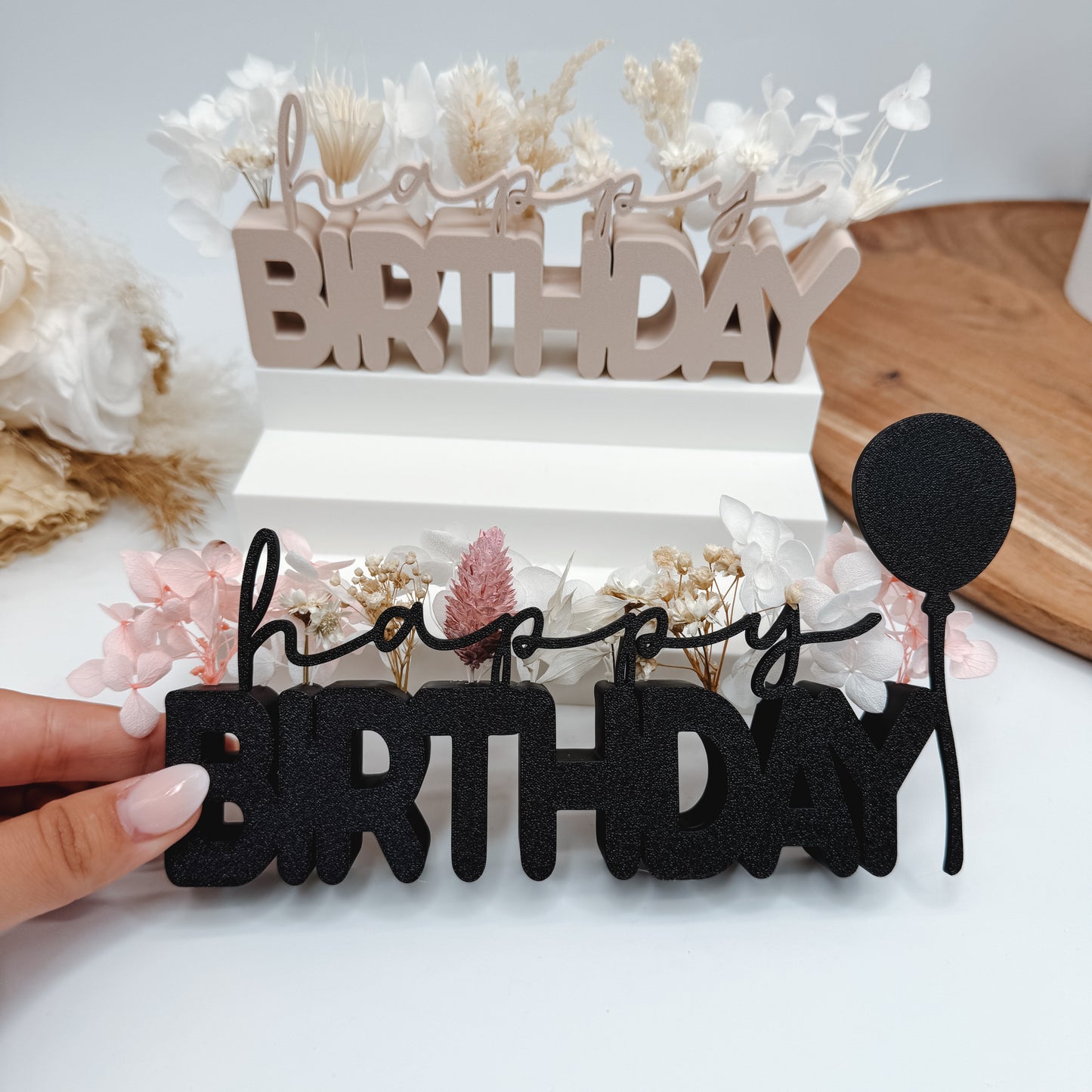 2 Happy Birthday Aufsteller - 3D Druckdatei