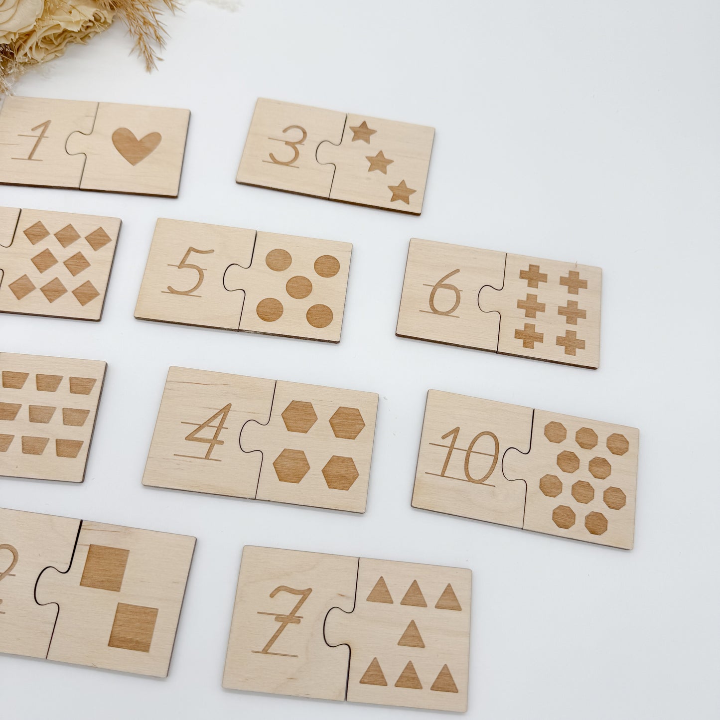 Zahlenpuzzle Symbole - Laserdatei