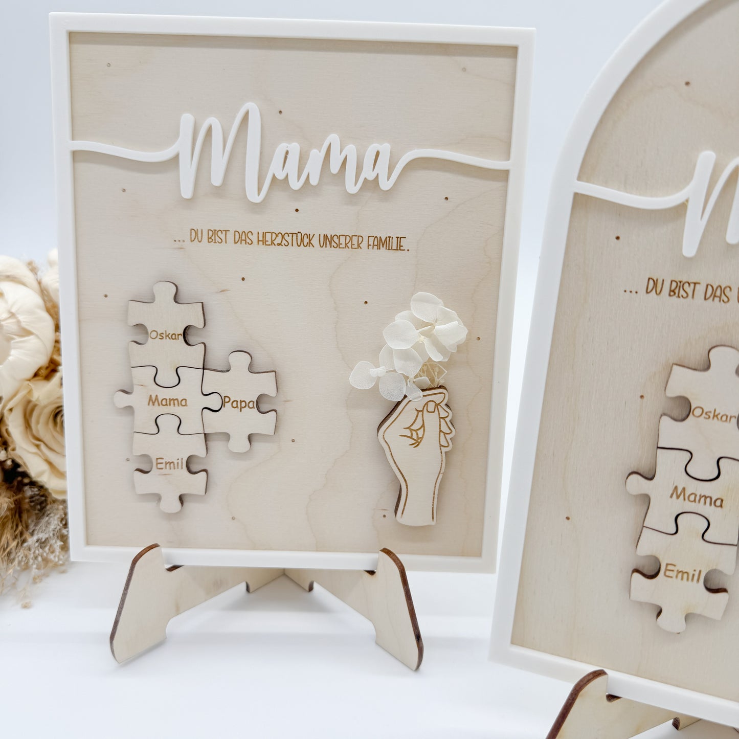 Muttertag, Puzzle - Laserdatei + zusätzlich 3D Druckdatei Elemente