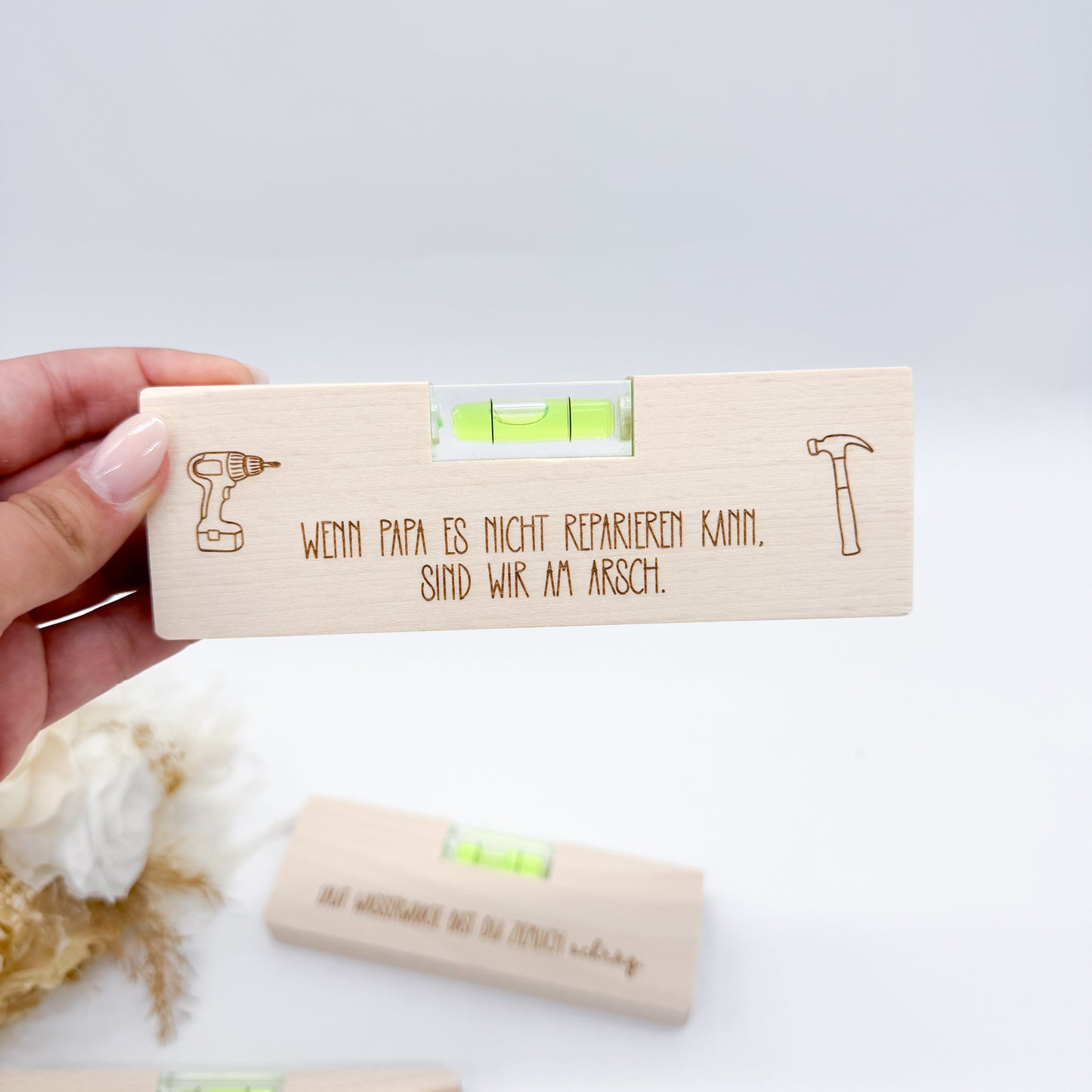 Papa Wasserwaagengravur - Laserdatei