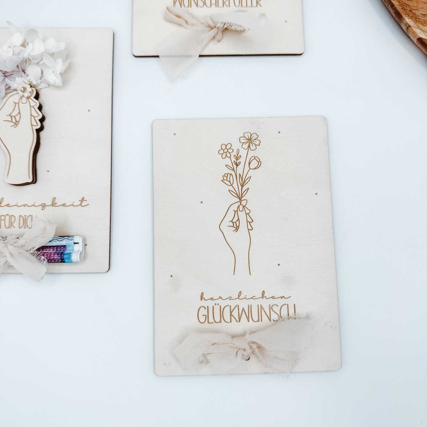 Geldgeschenke Blumenhand im Postkartenformat - Laserdatei