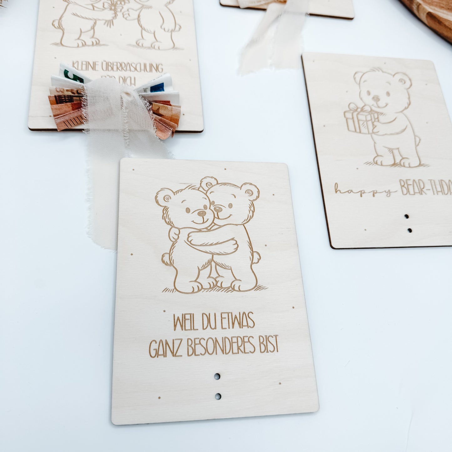 Geldgeschenke Bärchen im Postkartenformat - Laserdatei