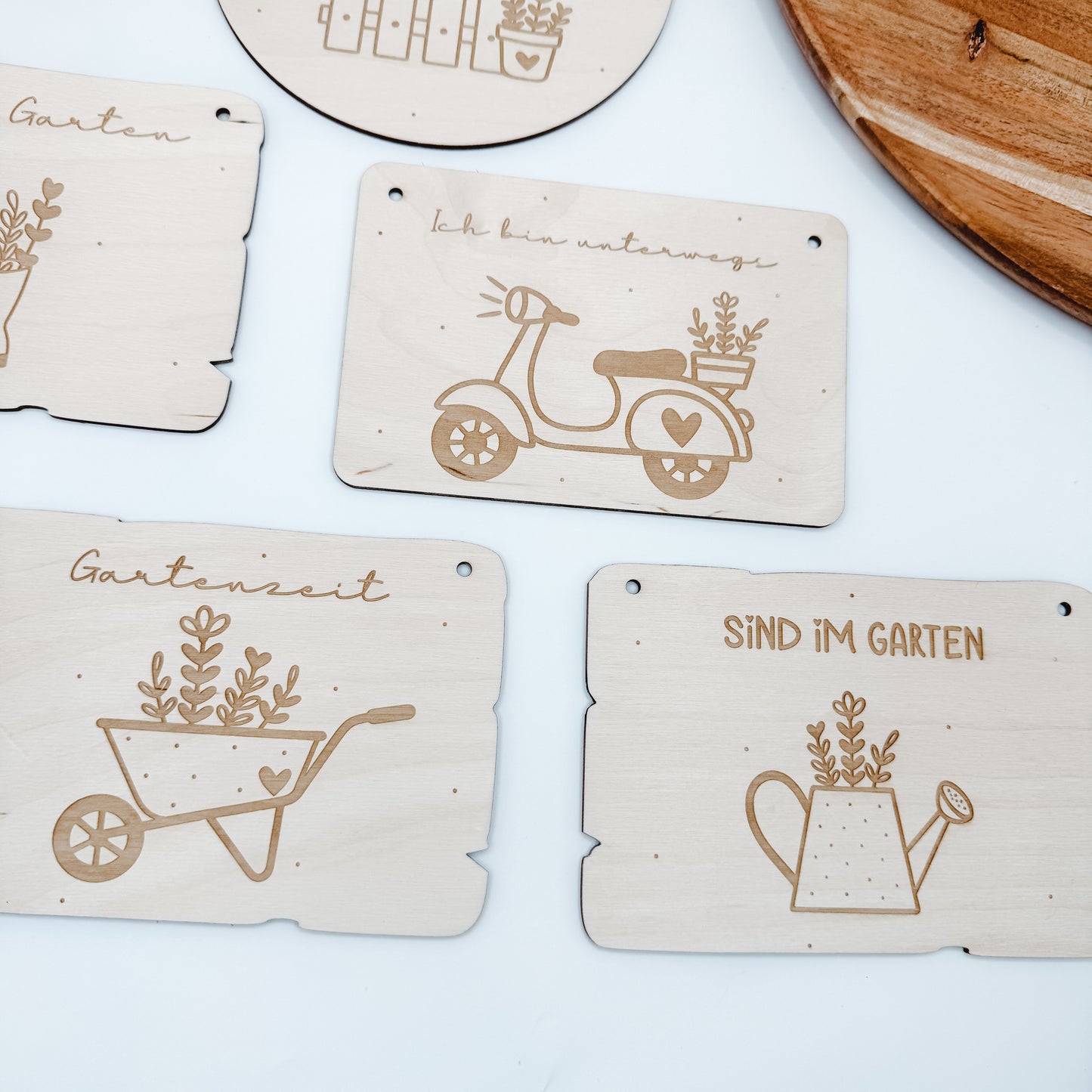 Bin im Garten-Schilder, Herbstschild - Laserdatei