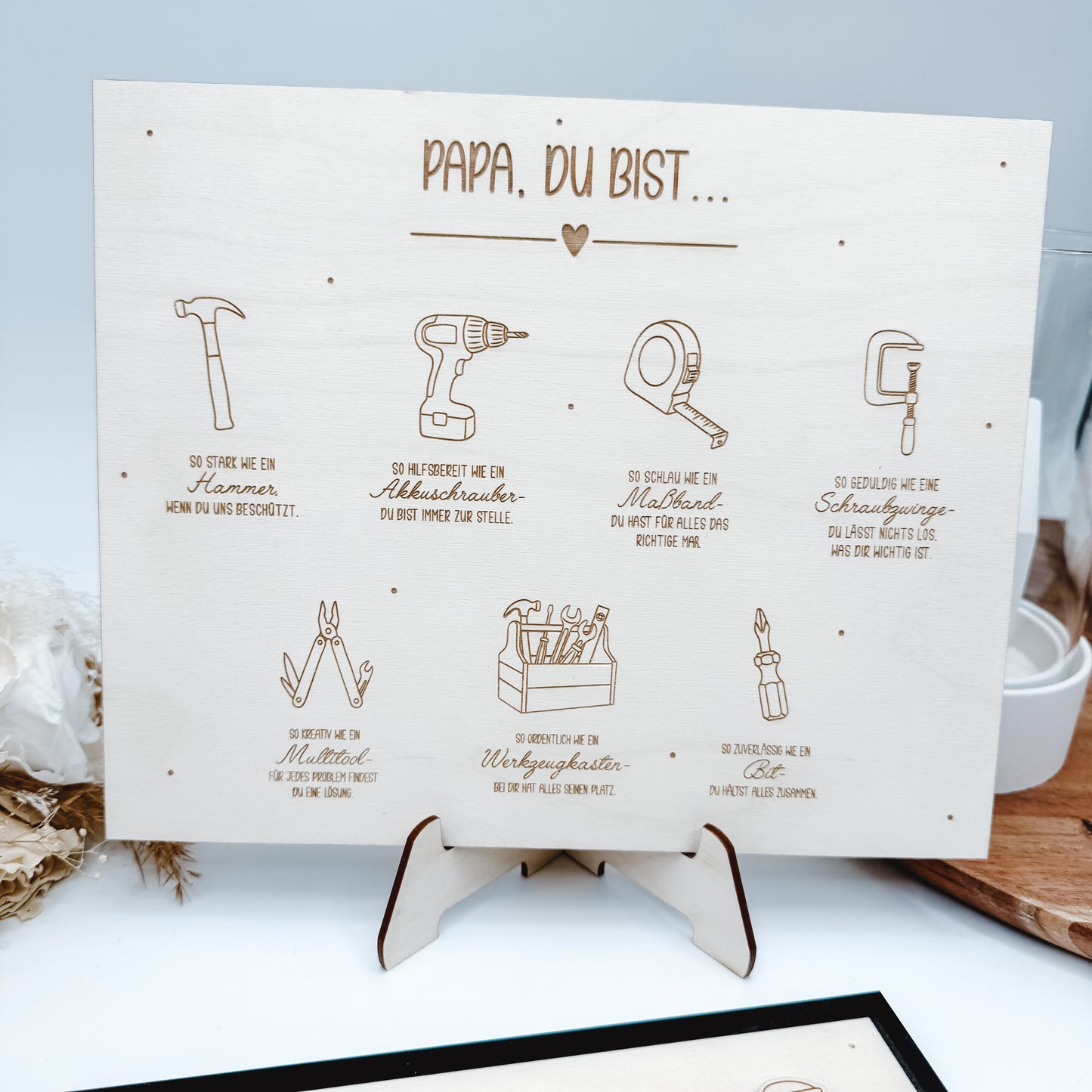 Männertagsgeschenk, Papa, Opa, Werkzeugkasten - Laserdatei