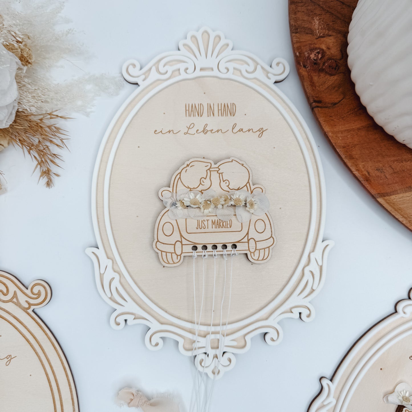 Geldgeschenk Hochzeit mit schickem Rahmen - Laserdatei + Rahmen auch als 3D Druckdatei