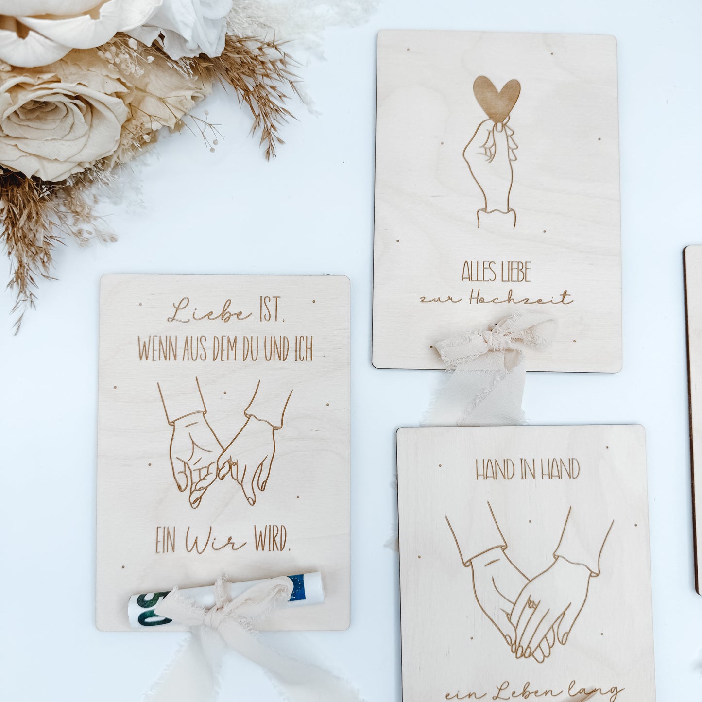 Geldgeschenk Hochzeitskarten im Postkartenformat - Laserdatei