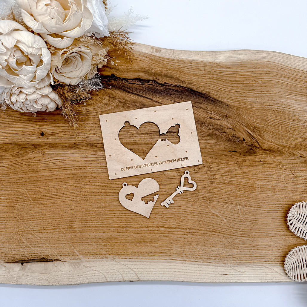 Karten mit Anhängern für Valentinstag, Valentinstagskarten - Laserdatei