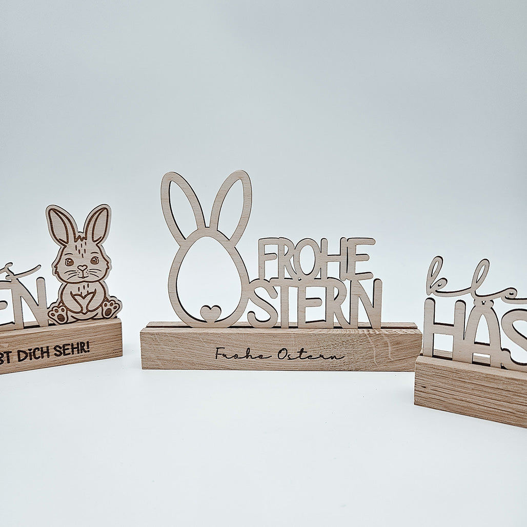 7 Klötzchenmotive Ostern, Klötzchendatei 160x22mm - Laserdatei