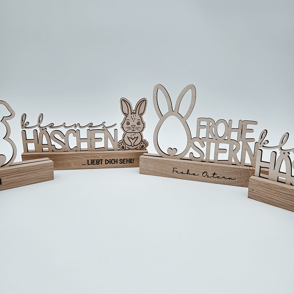 7 Klötzchenmotive Ostern, Klötzchendatei 160x22mm - Laserdatei