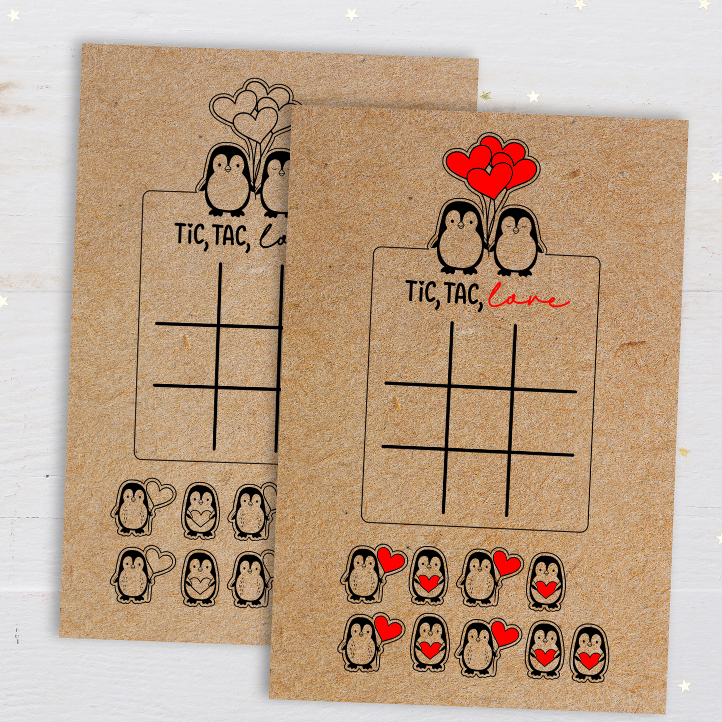 Druckvorlage Tic Tac Toe, Herzensmensch