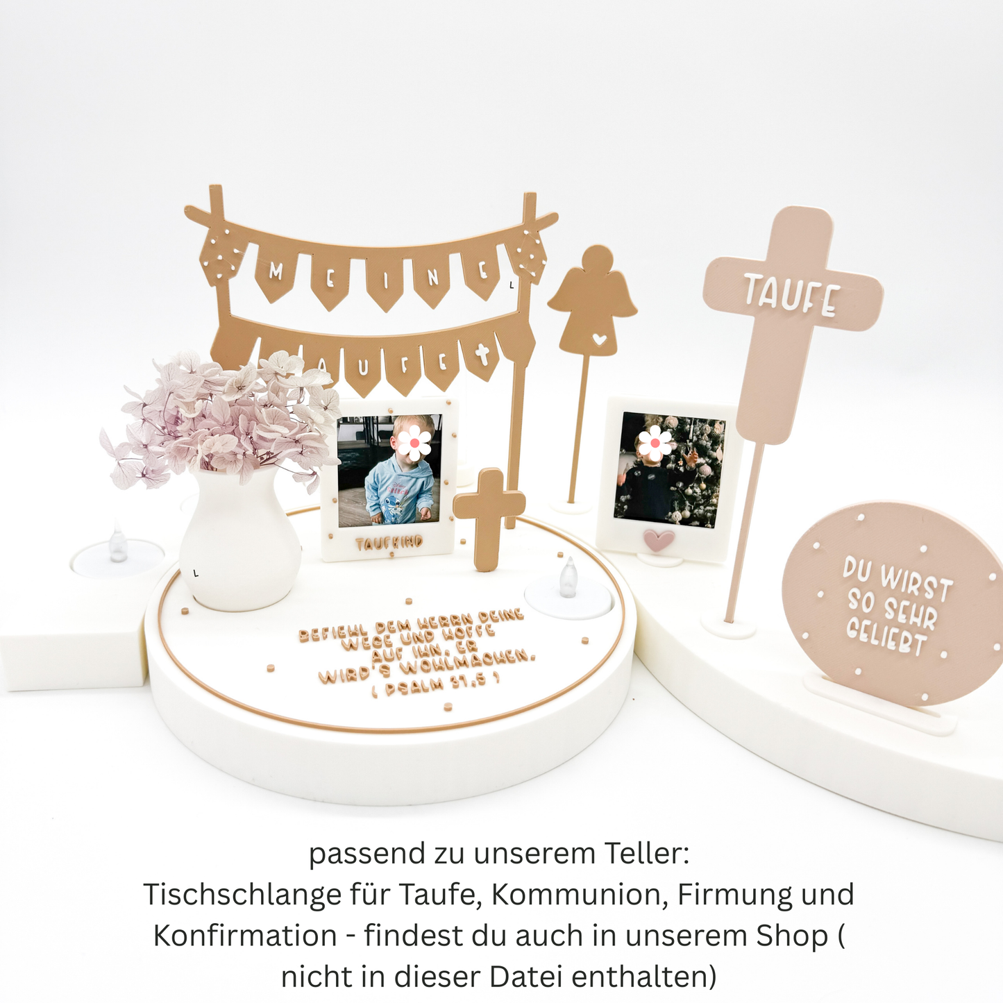 Teller Glaube, passend zur Tischschlange - 3D Druckdatei