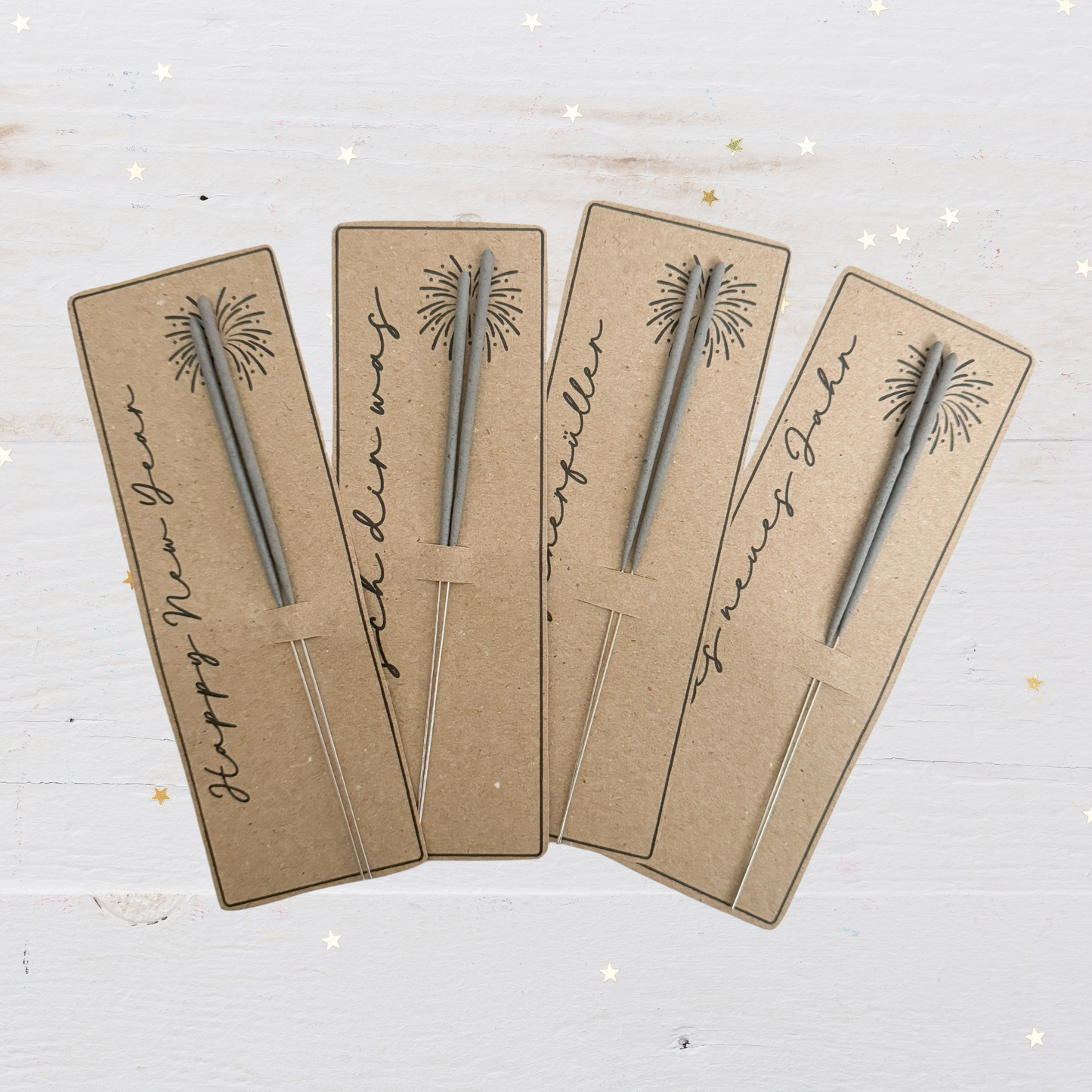 Wunderkerzen, Mitbringsel Silvester - Druckvorlage
