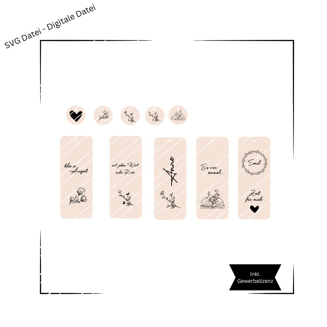 5 Lesezeichen für Erwachsene - Digitale Datei