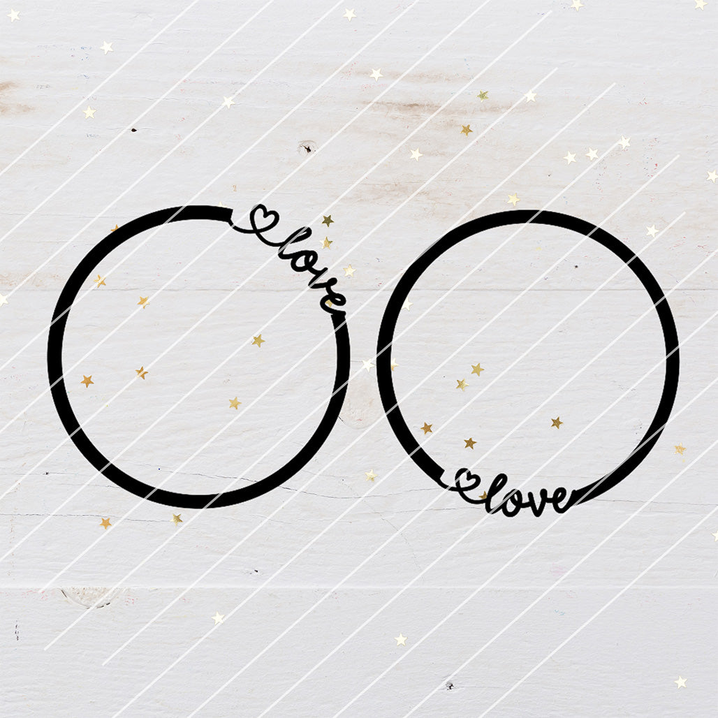 6 Loops Valentinstag, Trockenblumenloops - Laserdatei