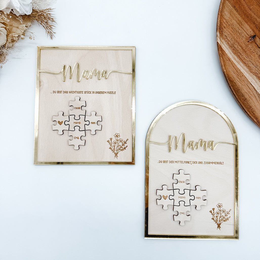 Muttertagsgeschenk, Puzzle Mama, Muttertagsaufsteller - Laserdatei