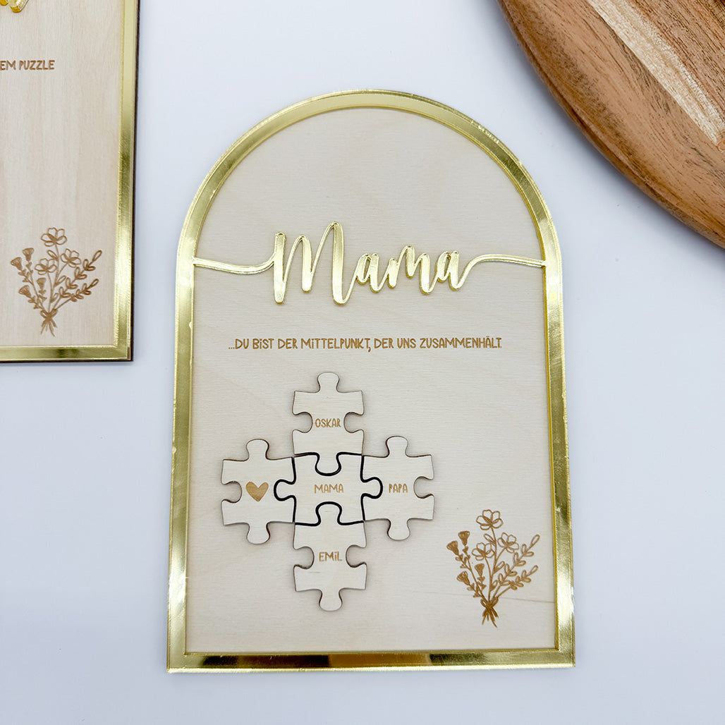 Muttertagsgeschenk, Puzzle Mama, Muttertagsaufsteller - Laserdatei