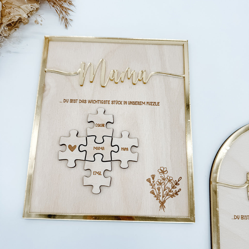 Muttertagsgeschenk, Puzzle Mama, Muttertagsaufsteller - Laserdatei