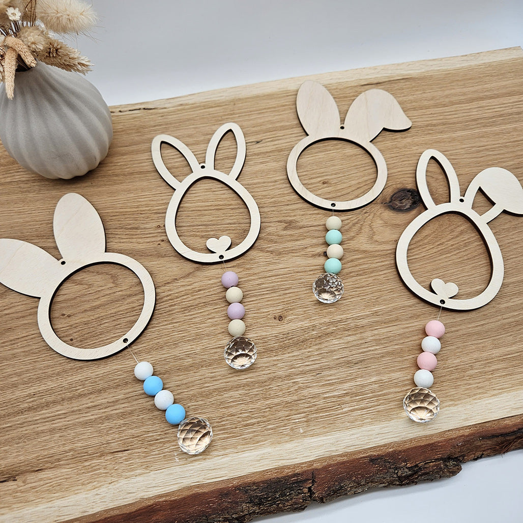 4 Sonnenfänger für Ostern, Frühling - Laserdatei