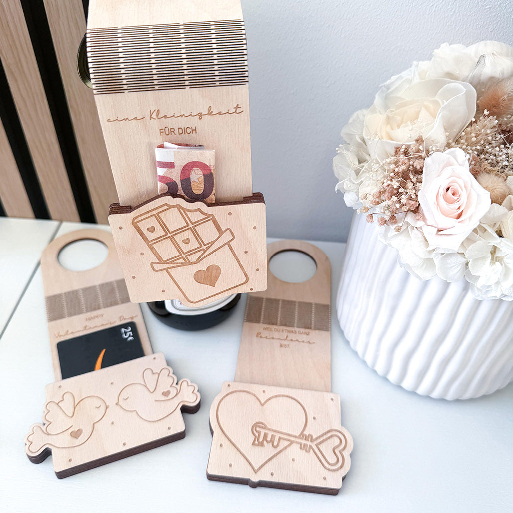 Flaschenhalter Valentinstag - Laserdatei
