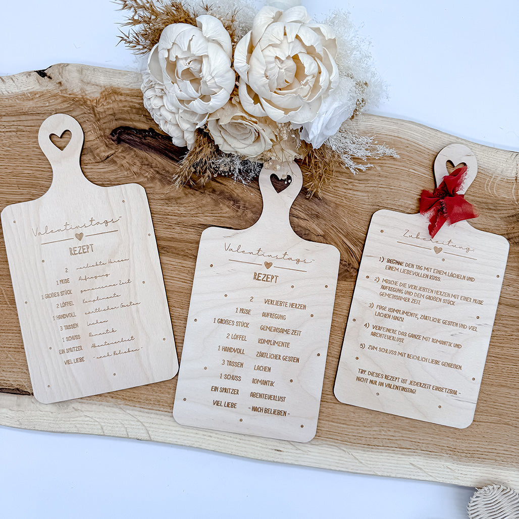 Valentinstagsrezept, Geschenke Valentinstag - Laserdatei