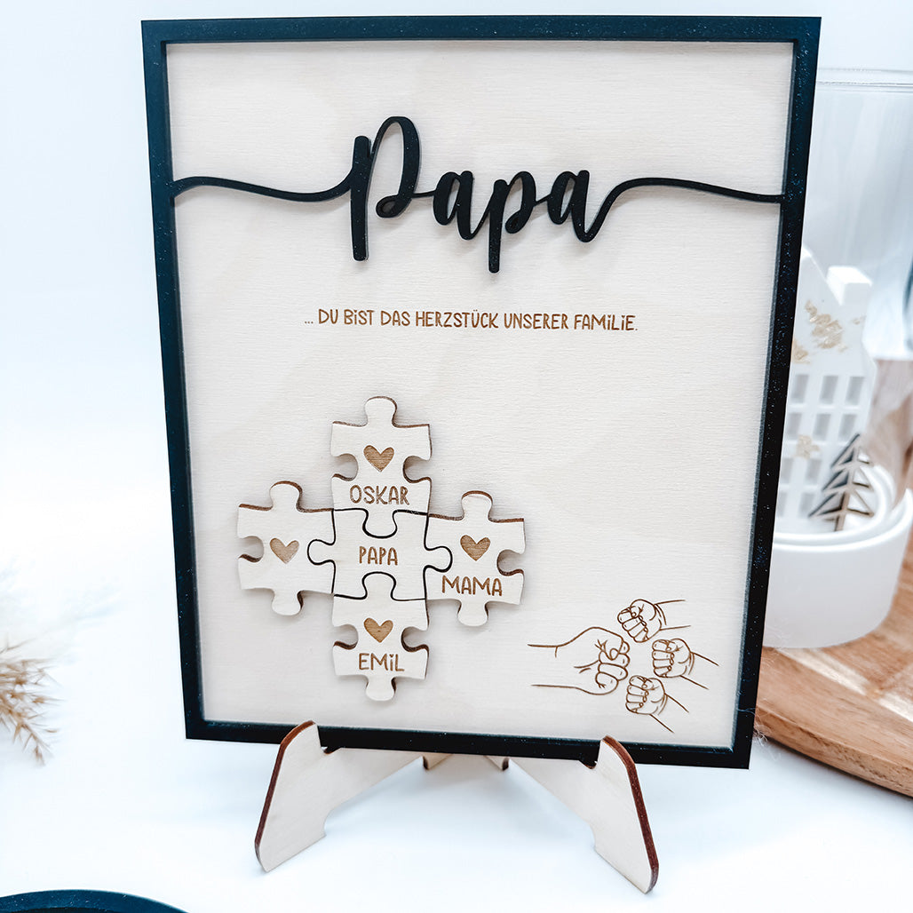Vatertagsgeschenk, Papa Rahmen, Puzzle - Laserdatei