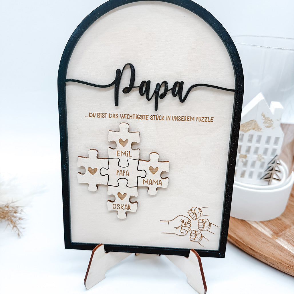 Vatertagsgeschenk, Papa Rahmen, Puzzle - Laserdatei