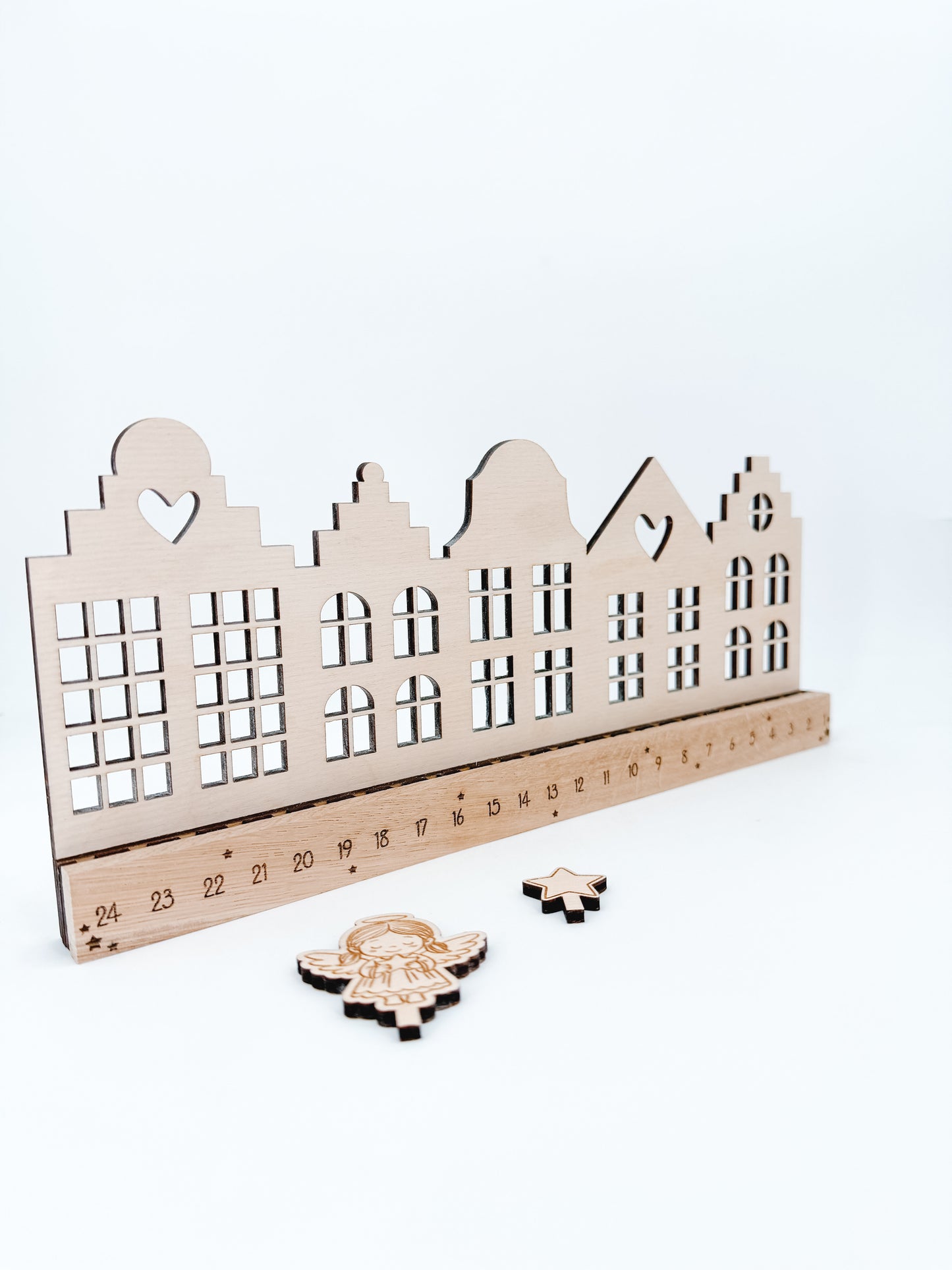 Countdown Häuser Klötzchendatei - Laserdatei