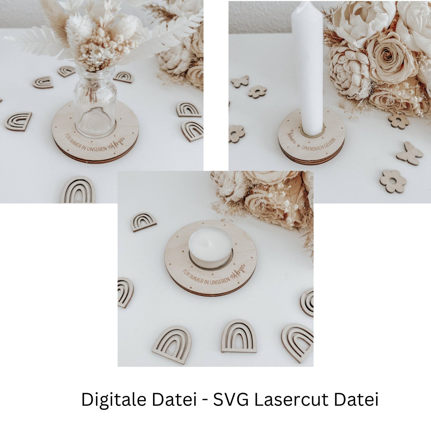 Trauerkarten und Trauerlichter, inklusive Aufsteller - Digitale Datei