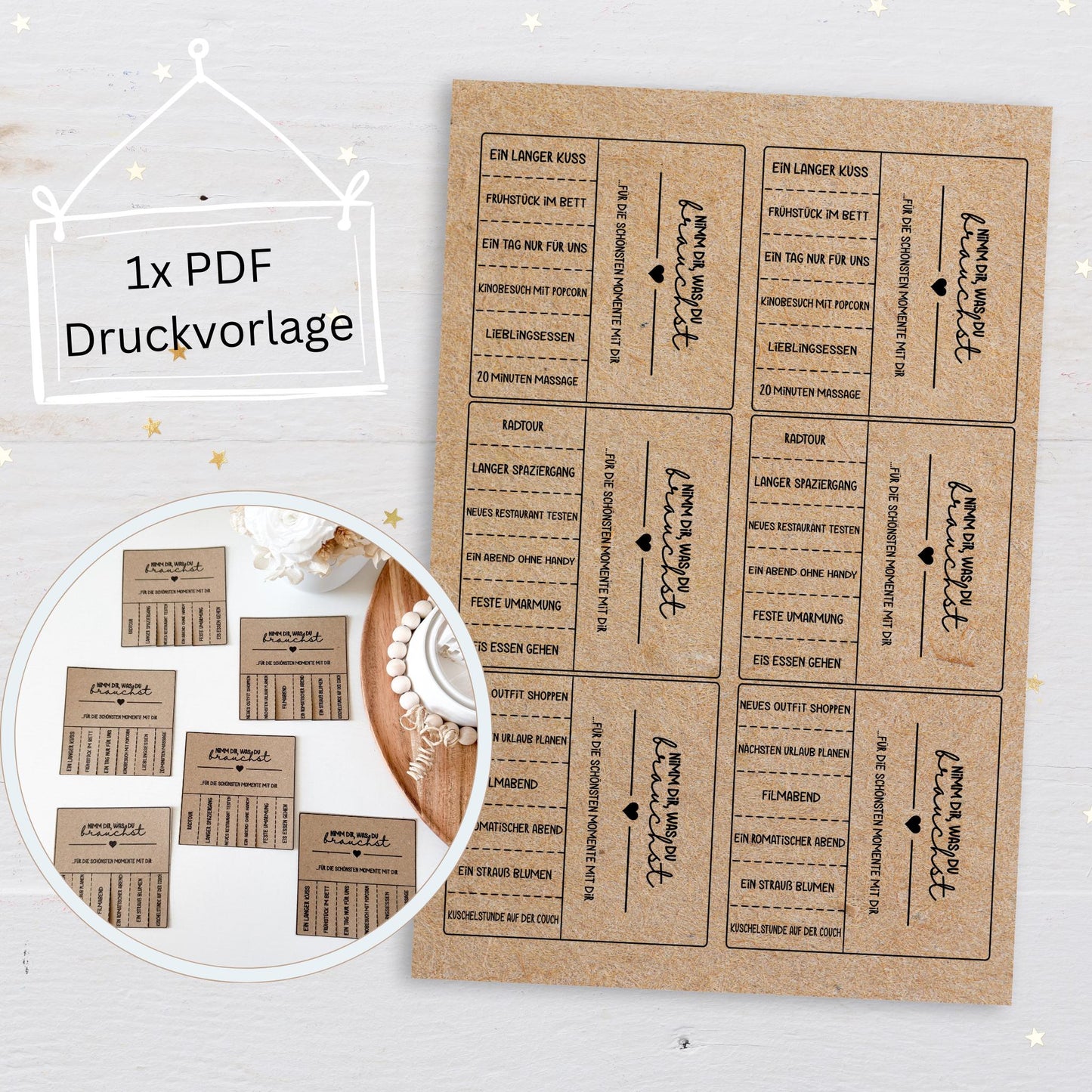 Druckvorlage Nimm dir, was du brauchst, schöne Momente