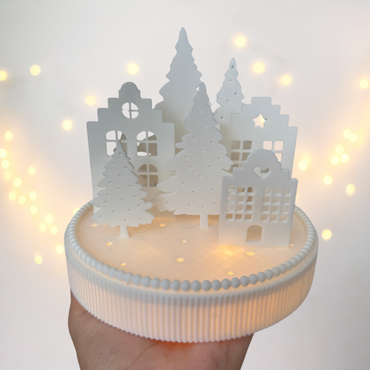 Leuchtsockel Häuser - 3D Druckdatei