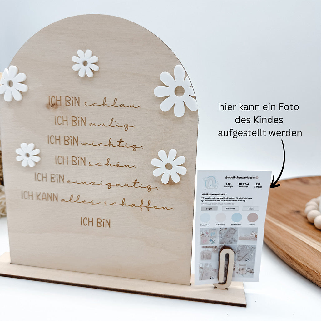 Affirmationstafel, Affirmationen Kinder - Laserdatei