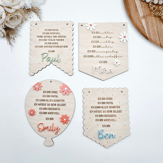 Affirmationen Wandbehang, Affirmationen Kinder - Laserdatei