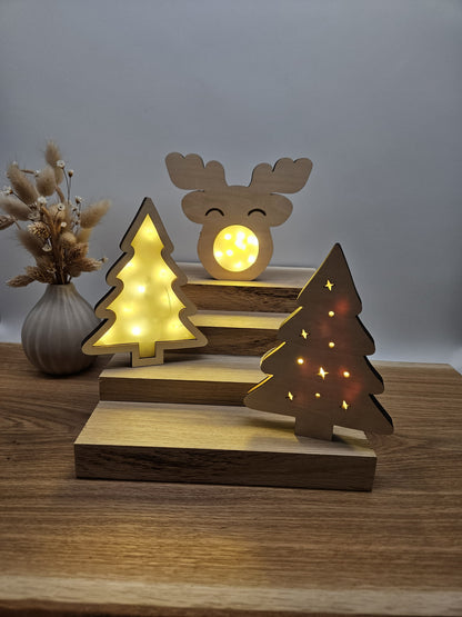 Lichter zum Hinstellen, Weihnachtslichter, Tannenbaum mit Licht, Renti – Wölkchenwerkstatt