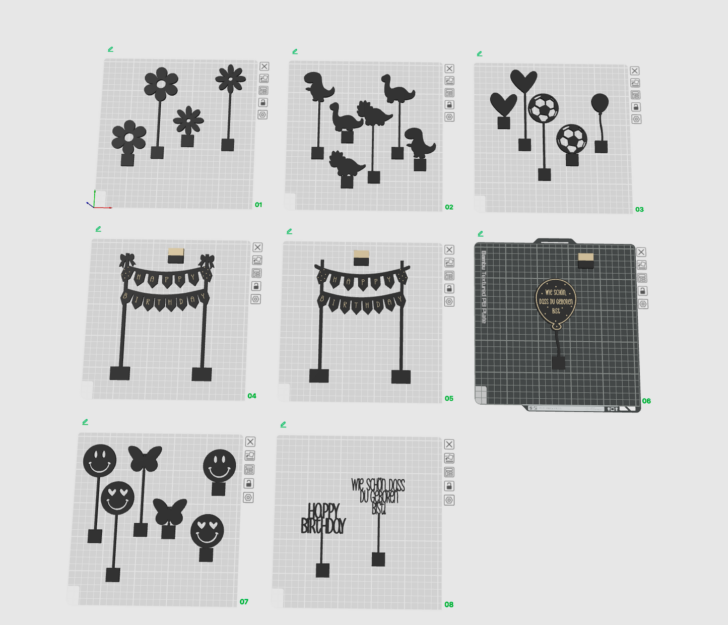 Geburtstagsblock - 3D Druckdatei
