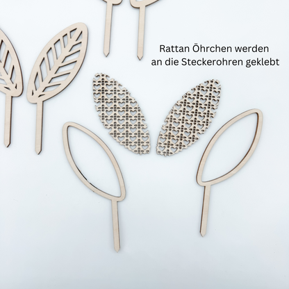 Blumenstecker Hasenohren - Laserdatei
