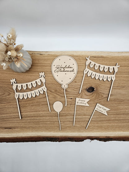 12 Caketopper zum Geburtstag - Digitale Datei