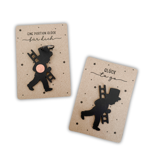 Glücksbringer Silvester Schornsteinfeger Umriss - 3D Druckdatei