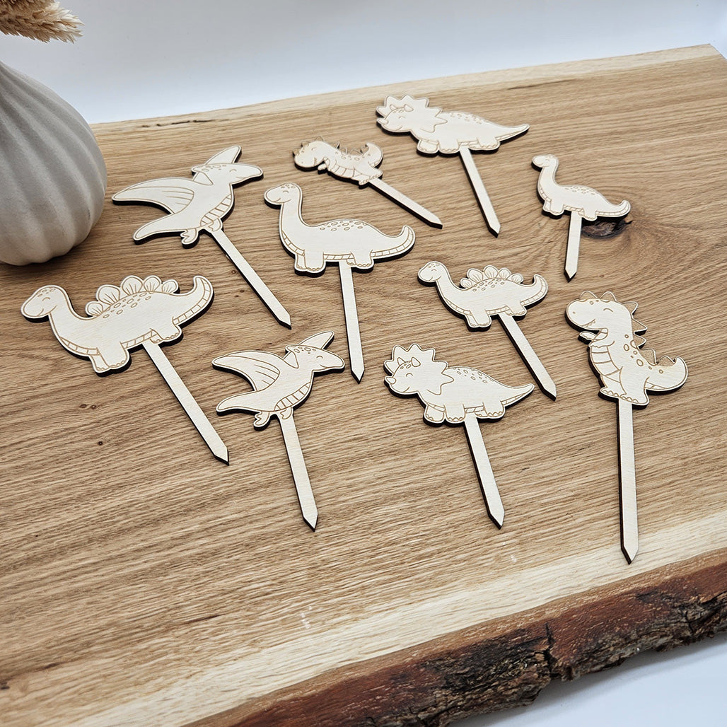 10 Dino Caketopper zum Geburtstag - Laserdatei